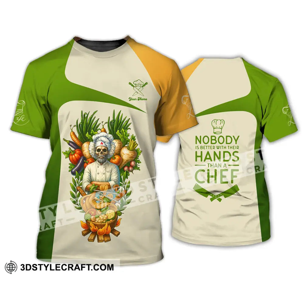 Unisex Shirt - Custom Skeleton Life Of Chef Shirt T-Shirt / S T-shirt