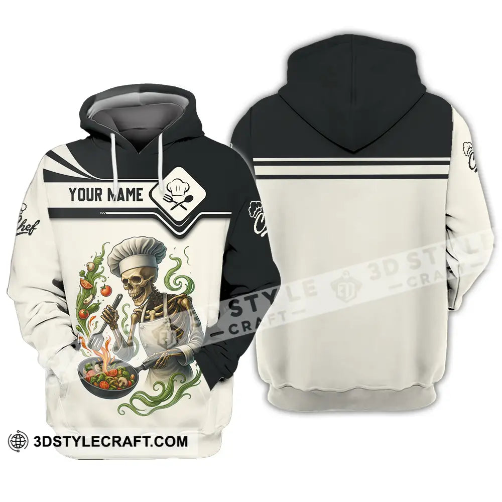 Unisex Shirt - Custom Skeleton Master Chef Chef Shirt Hoodie / S T-shirt