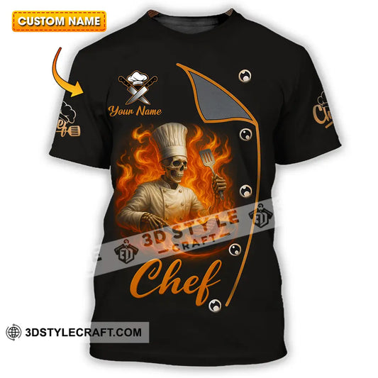 Unisex Shirt - Custom Skeleton Master Chef Chef Shirt T-shirt