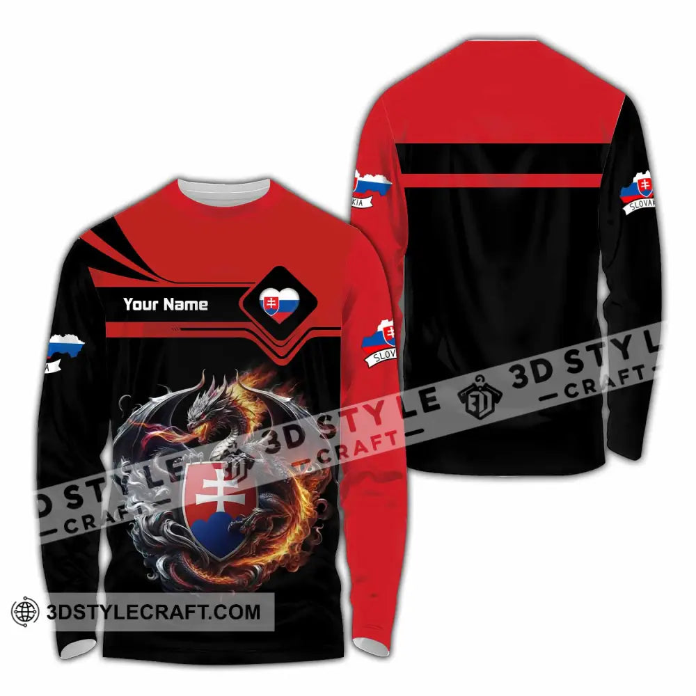 Unisex Shirt - Custom Slovakia Shirt - Long Sleeve Shirt / S - T-shirt