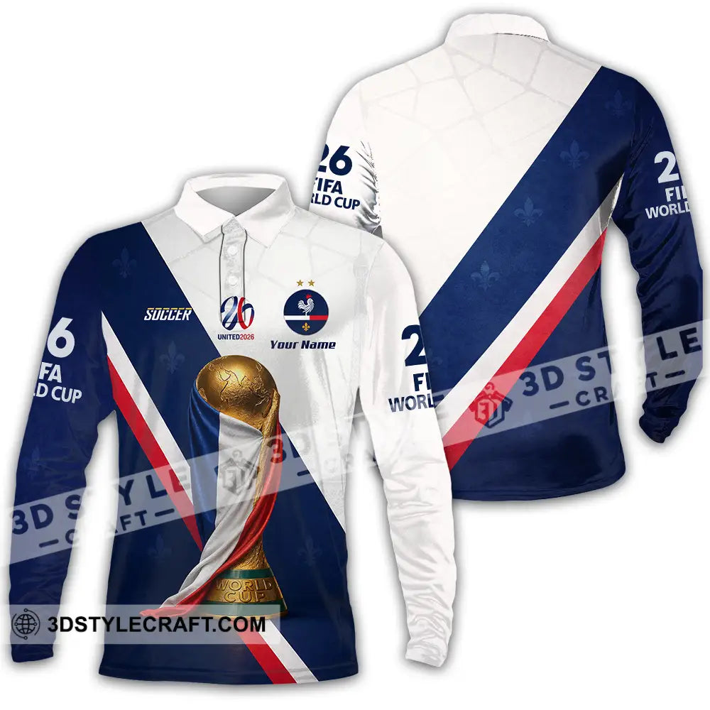 Unisex Shirt - Custom Soccer World Cup 2026 3D Shirt - Long Sleeve Polo / S - T-shirt