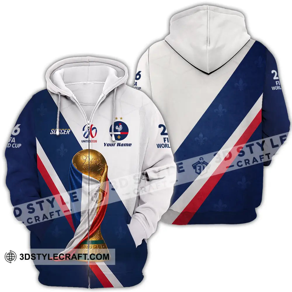 Unisex Shirt - Custom Soccer World Cup 2026 3D Shirt - Zipper Hoodie / S - T-shirt