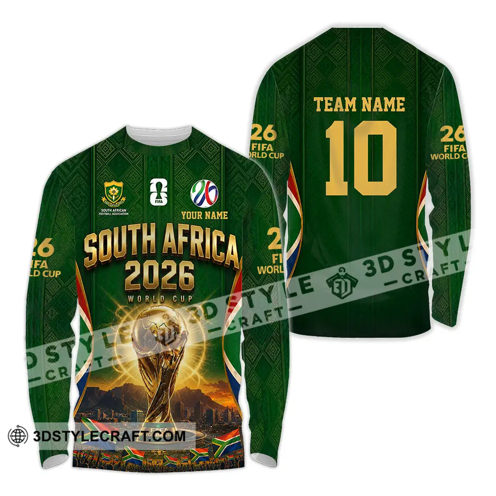 Unisex Shirt - Custom South Africa World Cup 2026 Shirt - Long Sleeve Shirt / S - T-shirt