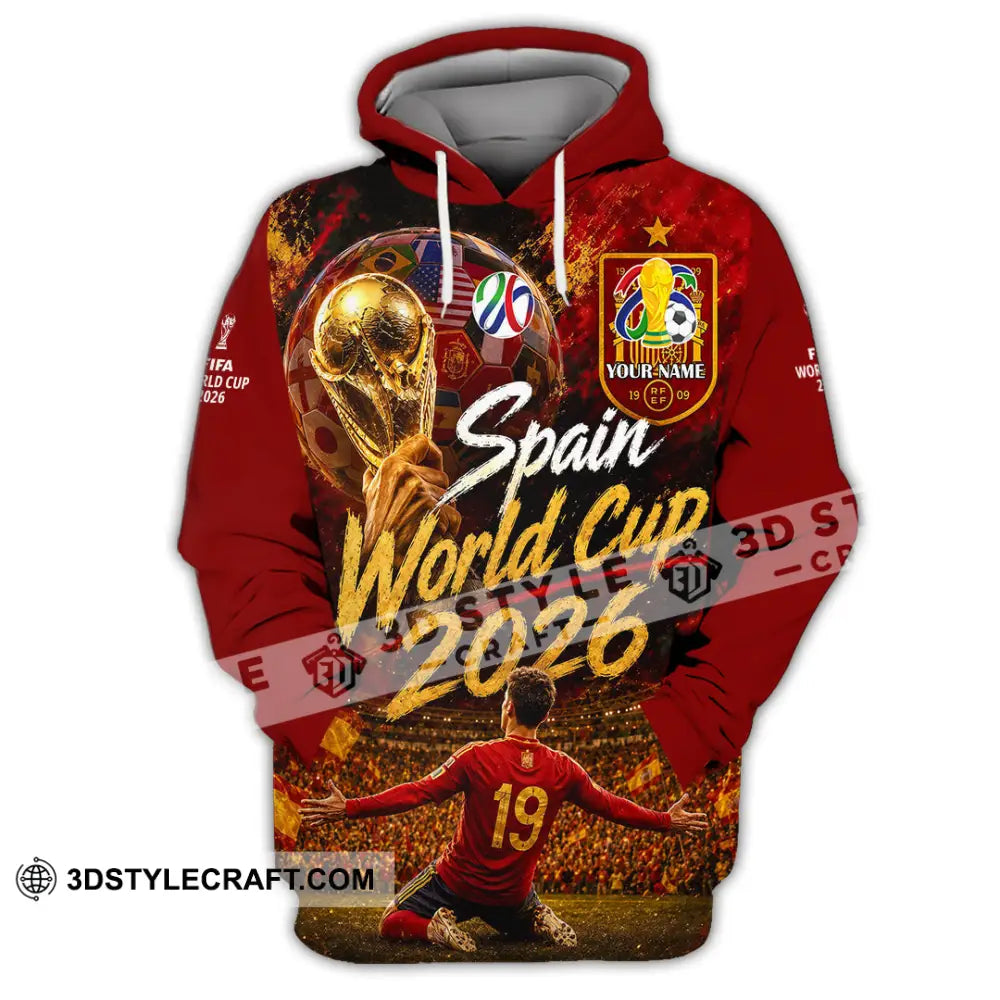 Unisex Shirt - Custom Spain World Cup 2026 Shirt - Hoodie / S - T-shirt