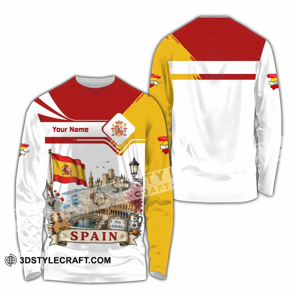Unisex Shirt - Custom Spain Shirt - Long Sleeve Shirt / S - T-shirt
