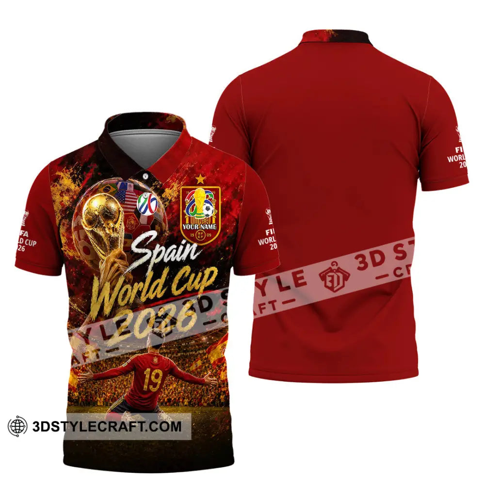 Unisex Shirt - Custom Spain World Cup 2026 Shirt - Polo Shirt / S - T-shirt