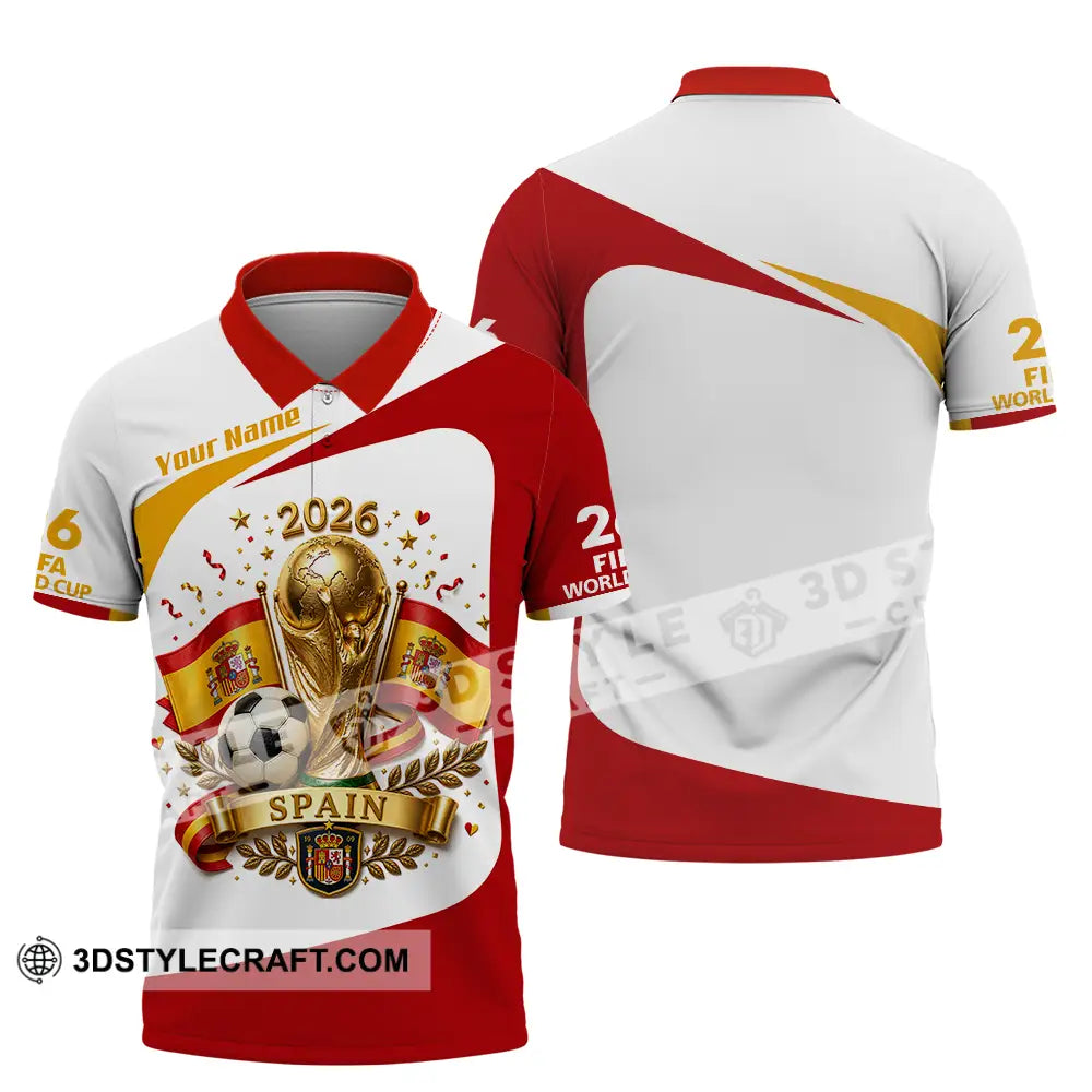 Unisex Shirt - Custom Spain World Cup 2026 Shirt - Polo Shirt / S - T-shirt
