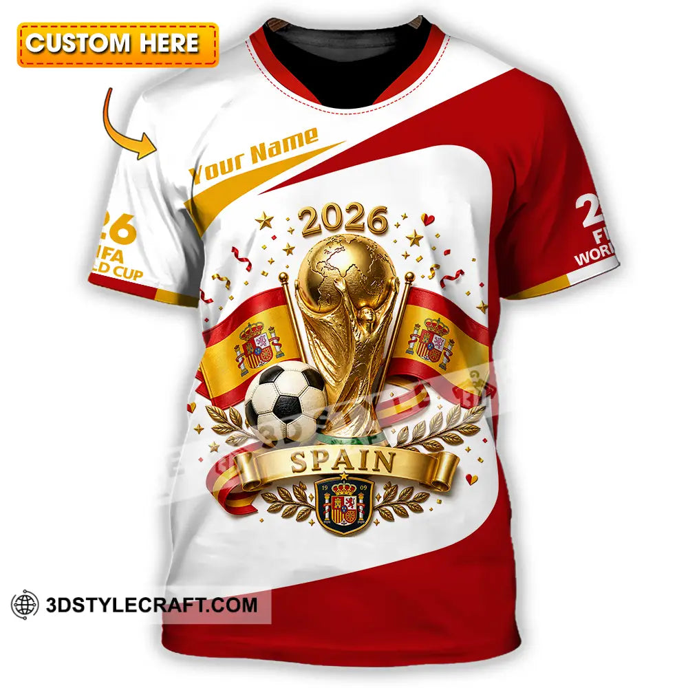 Unisex Shirt - Custom Spain World Cup 2026 Shirt - T-shirt