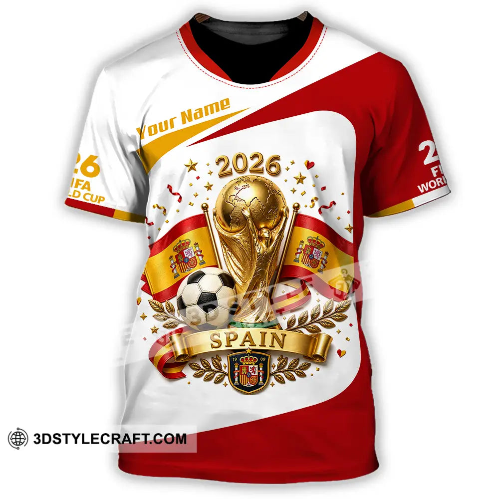 Unisex Shirt - Custom Spain World Cup 2026 Shirt - T-Shirt / S - T-shirt