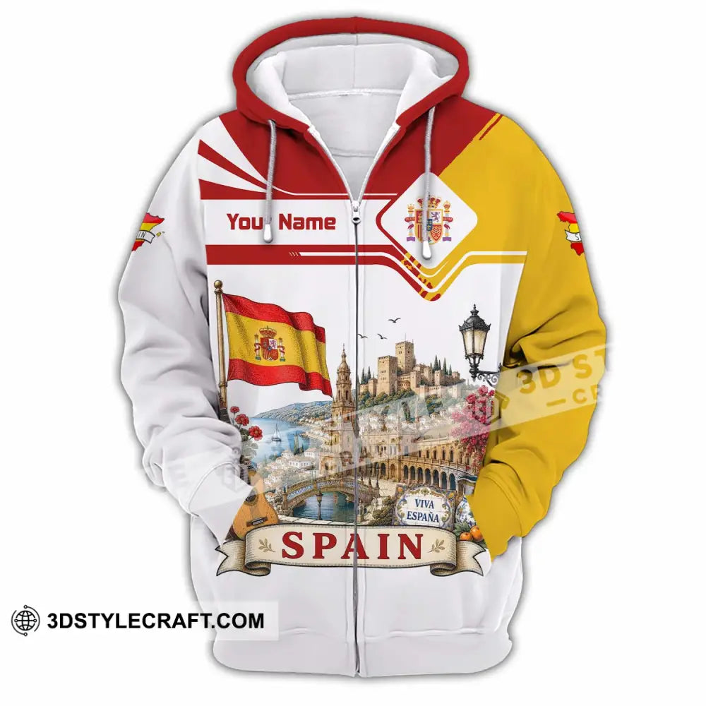 Unisex Shirt - Custom Spain Shirt - Zipper Hoodie / S - T-shirt