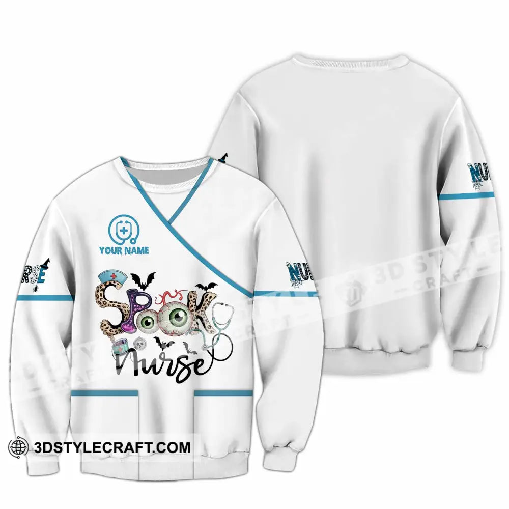 Unisex Shirt - Custom Spooky Nurse Halloween Shirt Long Sleeve / S T-shirt