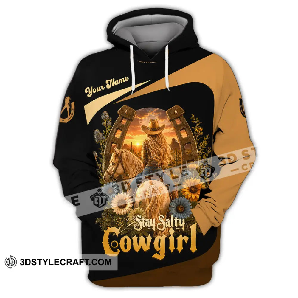 Unisex Shirt - Custom Stay Salty Cowgirl Shirt - Hoodie / S - T-shirt