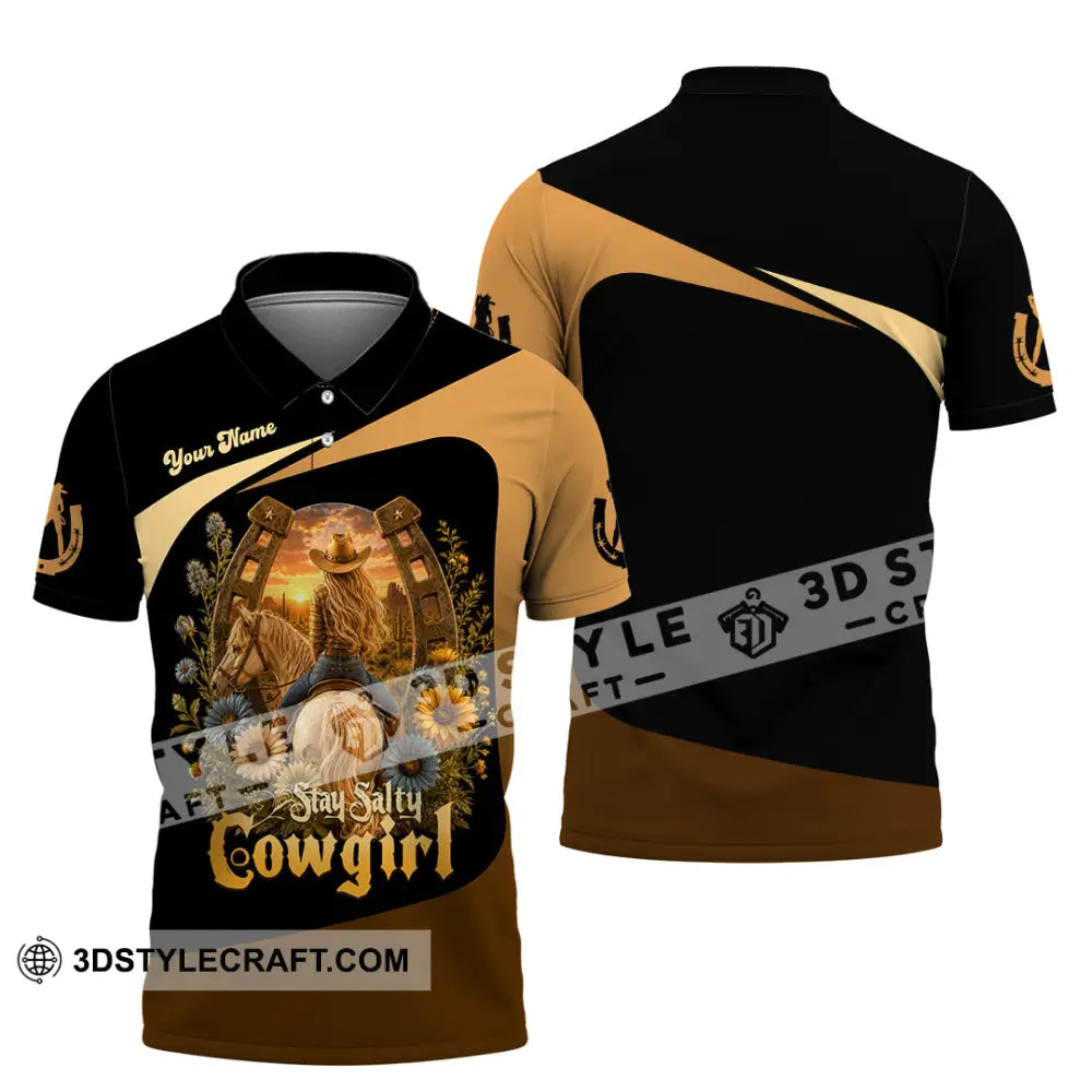 Unisex Shirt - Custom Stay Salty Cowgirl Shirt - Polo Shirt / S - T-shirt