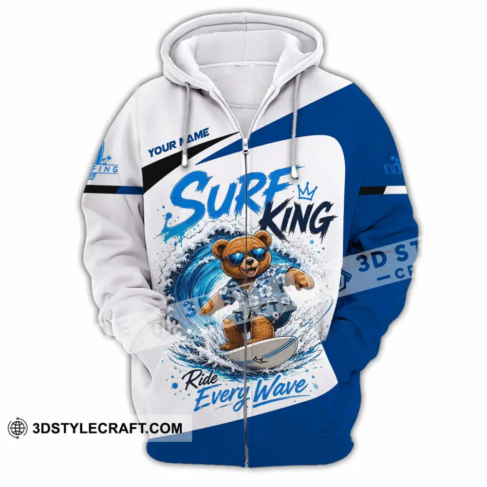 Unisex Shirt - Custom Surf King Shirt - Zipper Hoodie / S - T-shirt