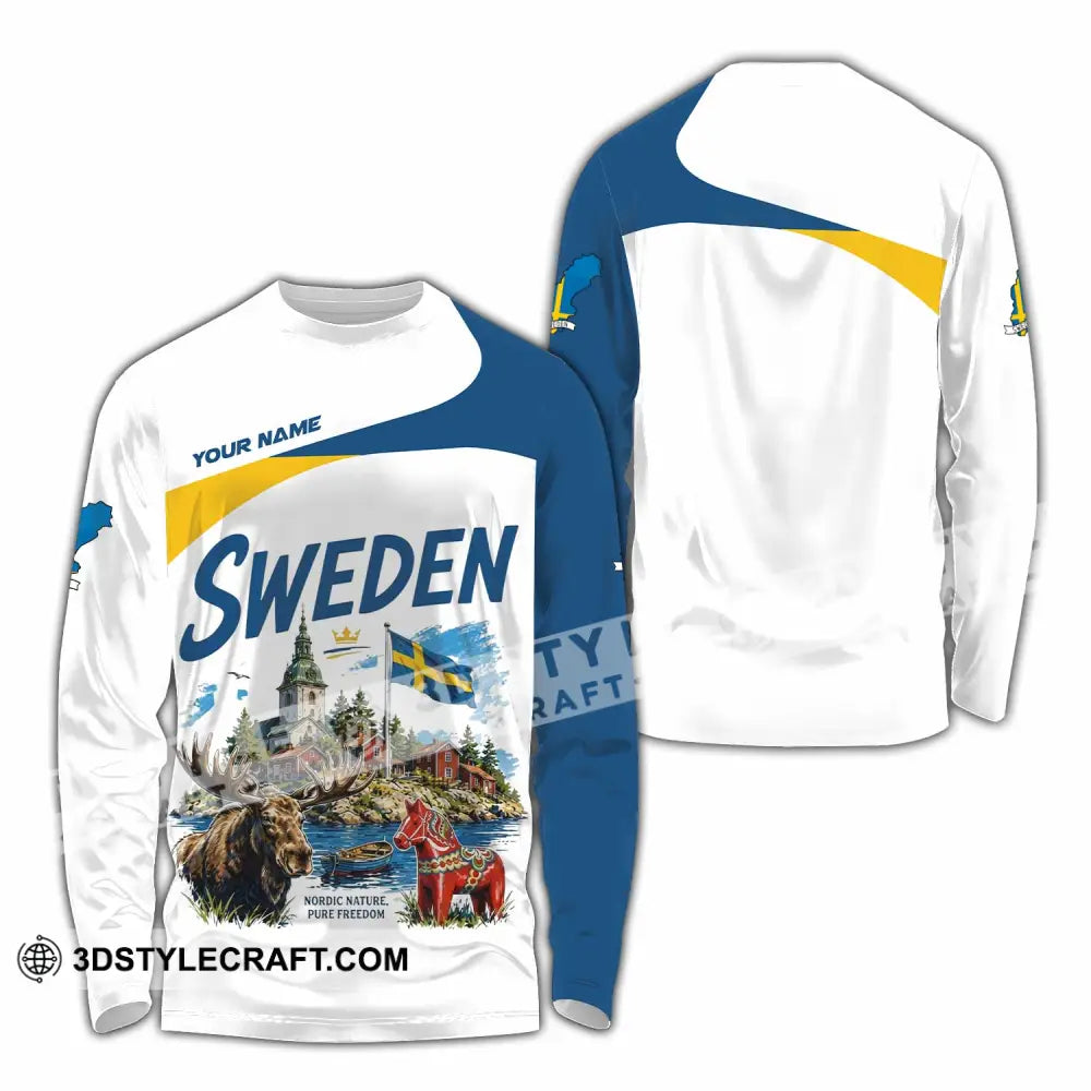 Unisex Shirt - Custom Sweden Shirt - Long Sleeve Shirt / S - T-shirt