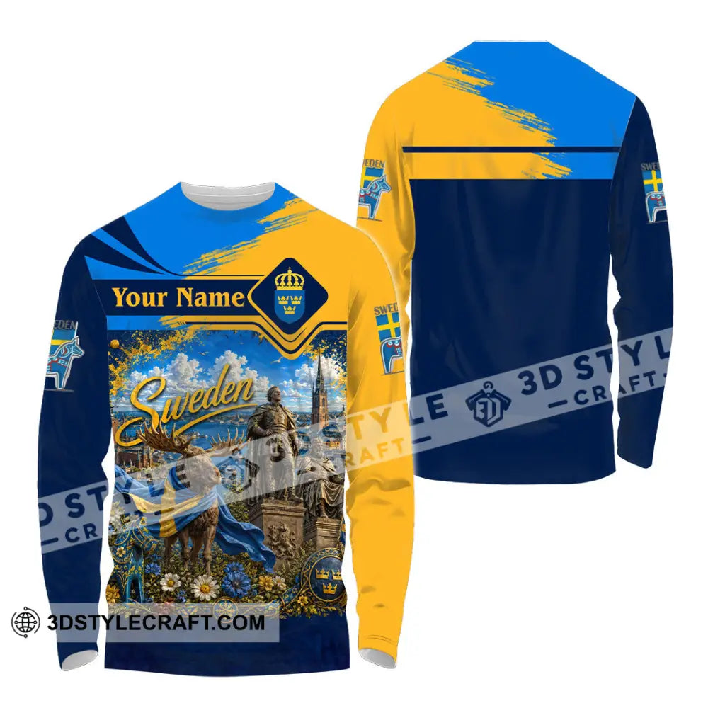 Unisex Shirt - Custom Sweden Shirt - Long Sleeve Shirt / S - T-shirt