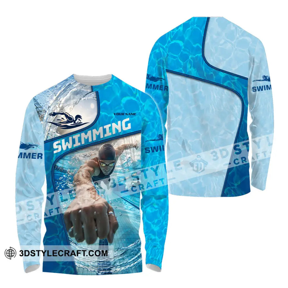 Unisex Shirt - Custom Swimming Shirt - Long Sleeve Shirt / S - T-shirt