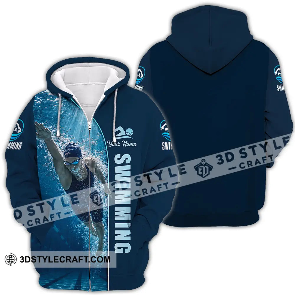 Unisex Shirt - Custom Swimming Shirt - Zipper Hoodie / S - T-shirt