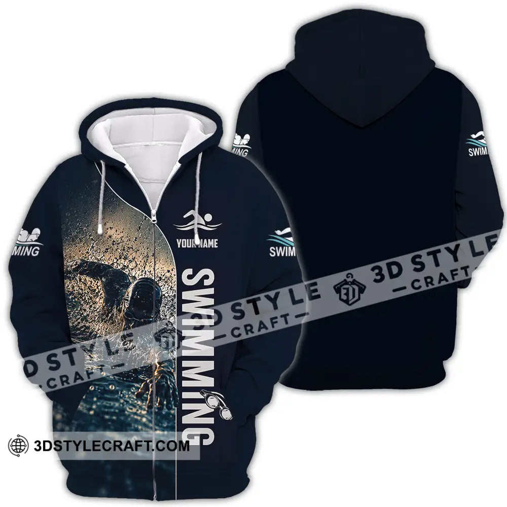 Unisex Shirt - Custom Swimming Shirt - Zipper Hoodie / S - T-shirt