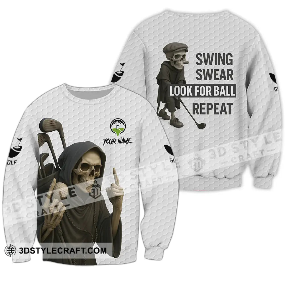 Unisex Shirt - Custom Swing Swear Look For Ball Repeat Shirt Long Sleeve / S T-shirt