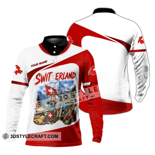 Unisex Shirt - Custom Switzerland Shirt style option 4