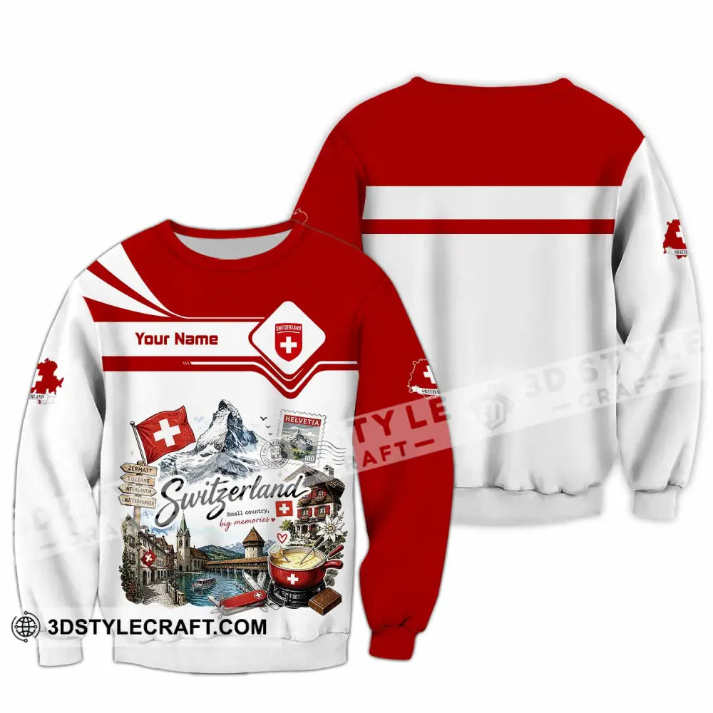 Unisex Shirt - Custom Switzerland Shirt - Long Sleeve / S - T-shirt