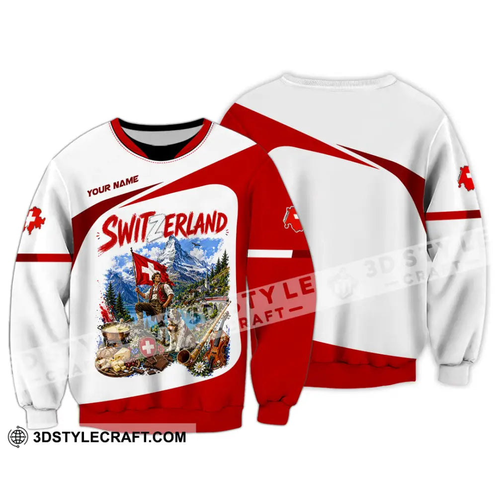 Unisex Shirt - Custom Switzerland Shirt - Long Sleeve / S - T-shirt