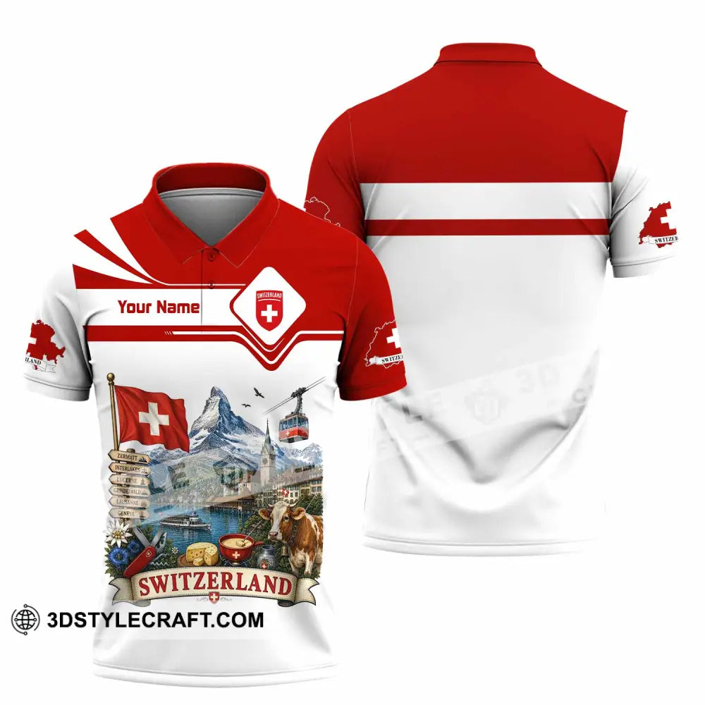 Unisex Shirt - Custom Switzerland Shirt - Polo Shirt / S - T-shirt