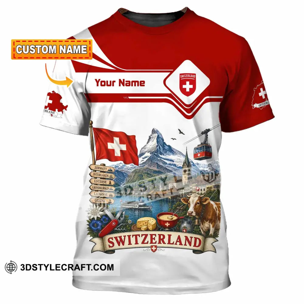 Unisex Shirt - Custom Switzerland Shirt - T-shirt