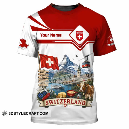 Unisex Shirt - Custom Switzerland Shirt style option 4