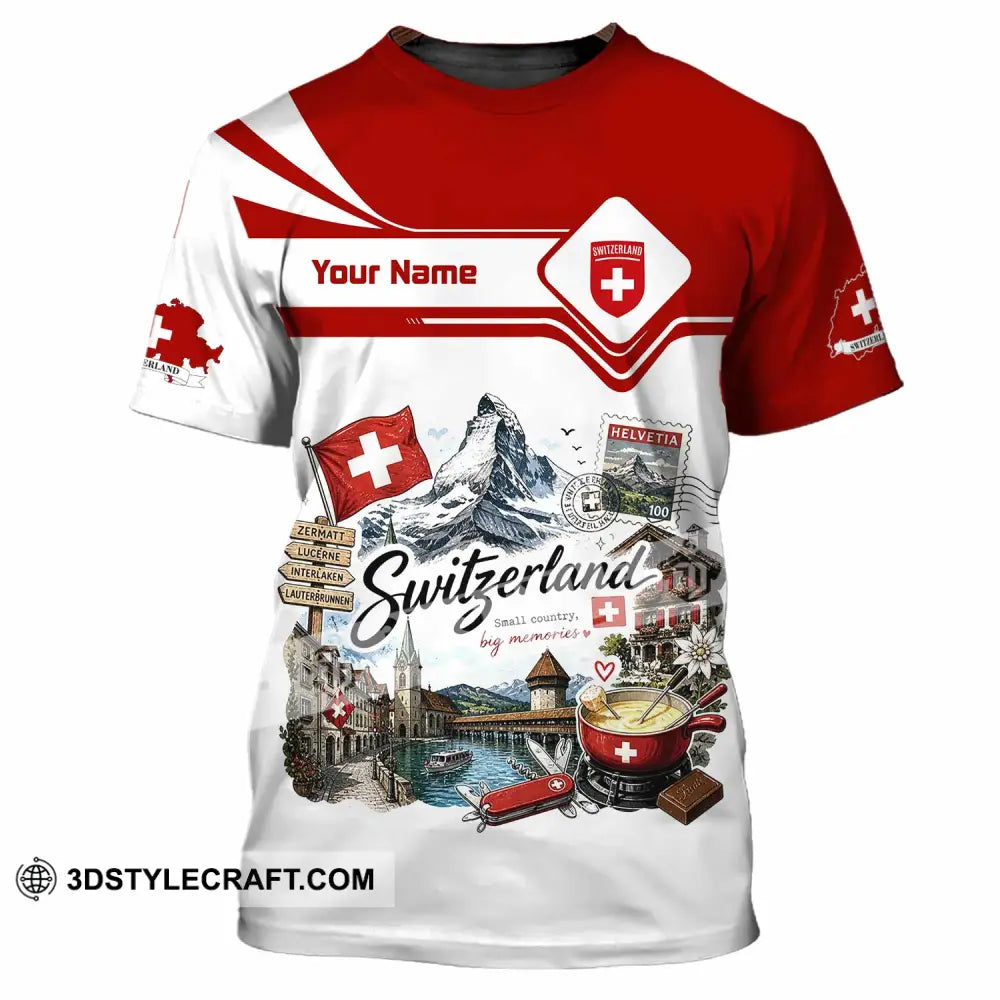 Unisex Shirt - Custom Switzerland Shirt - T-Shirt / S - T-shirt