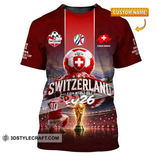 Unisex Shirt - Custom Switzerland World Cup 2026 Shirt style option 1