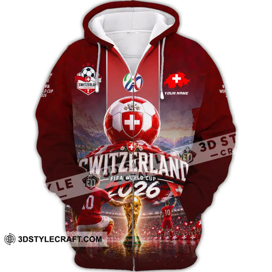 Unisex Shirt - Custom Switzerland World Cup 2026 Shirt style option 3