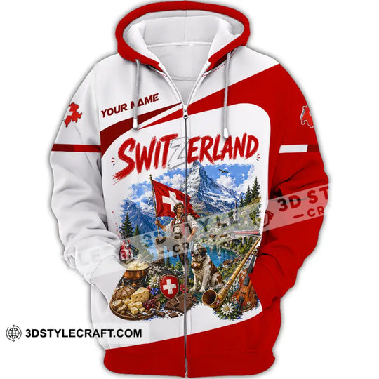 Unisex Shirt - Custom Switzerland Shirt style option 3