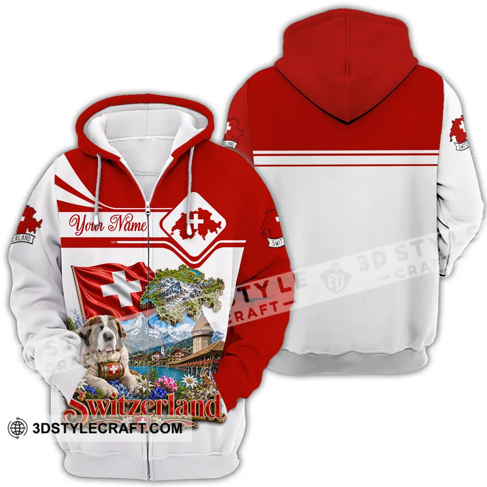 Unisex Shirt - Custom Switzerland Shirt - Zipper Hoodie / S - T-shirt
