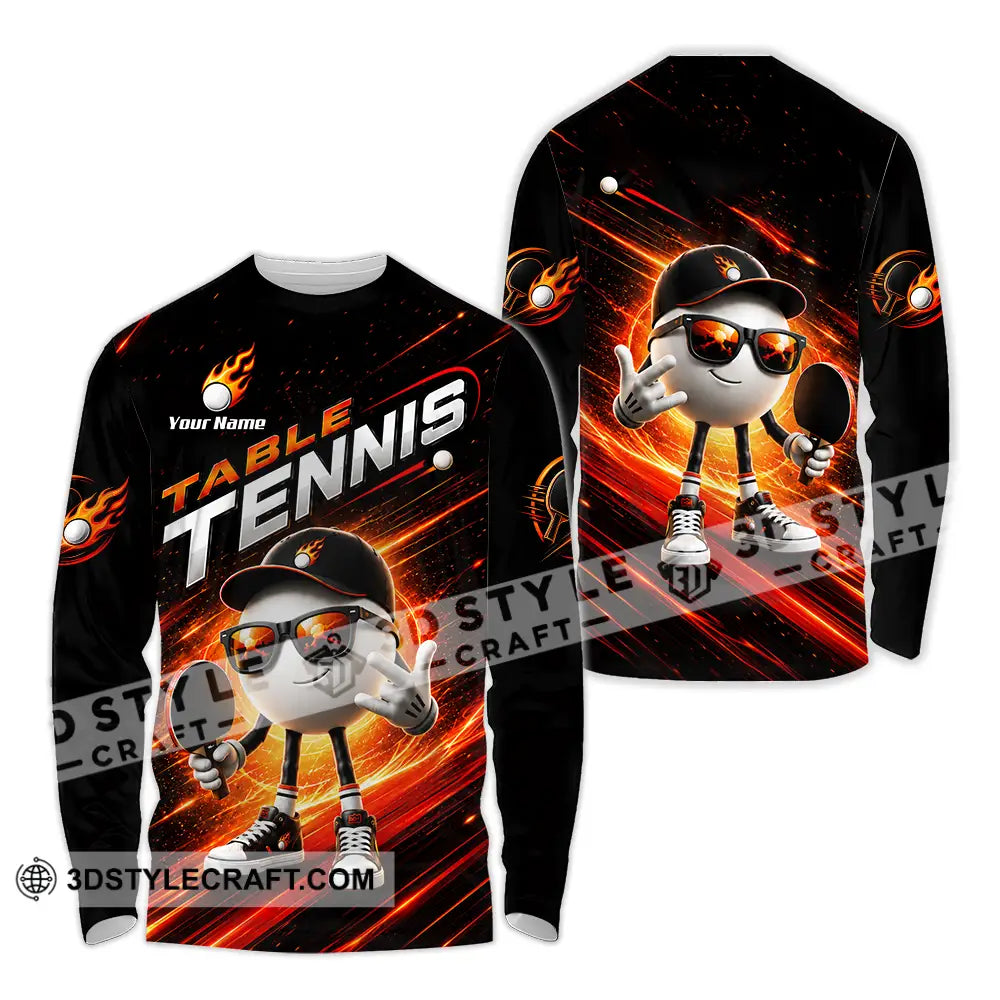 Unisex Shirt - Custom Table Tennis Shirt - Long Sleeve Shirt / S - T-shirt