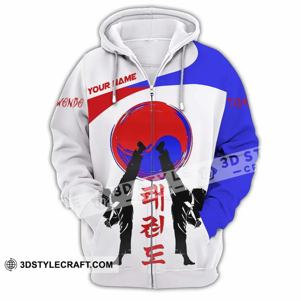 Unisex Shirt - Custom Taekwondo Lover Sport Shirt Zipper Hoodie / S T-shirt