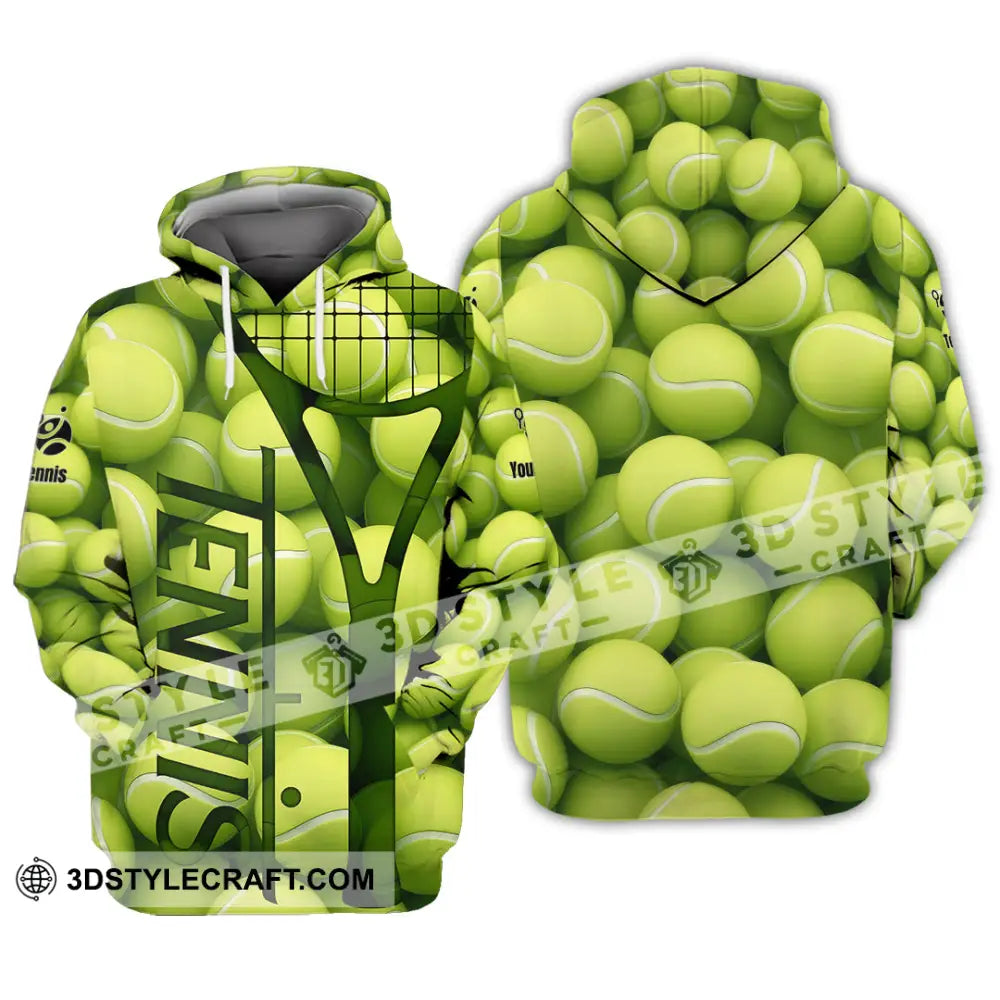 Unisex Shirt - Custom Tennis Ball Tennis Player Sport Shirt Hoodie / S T-shirt