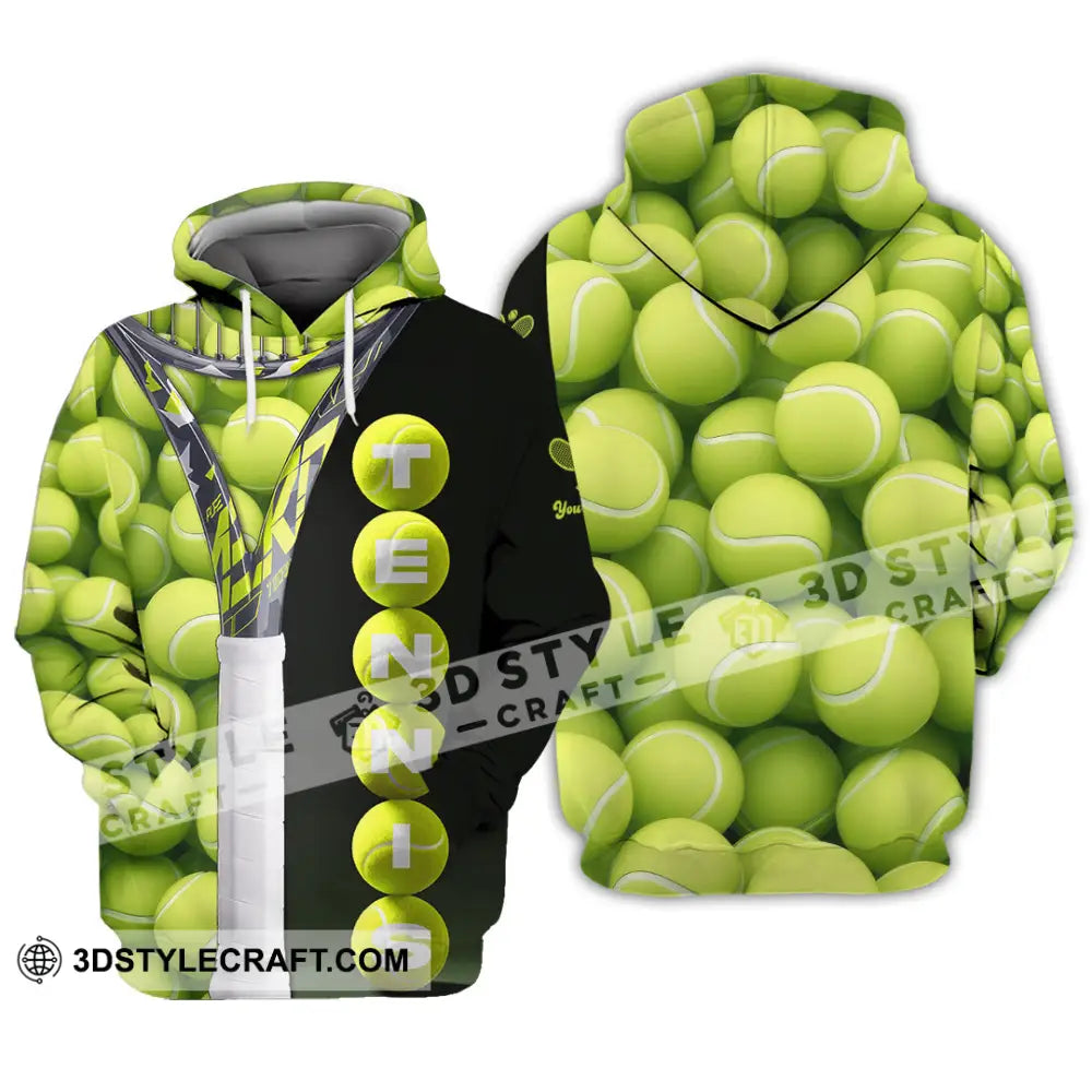Unisex Shirt - Custom Tennis Ball Tennis Player Sport Shirt Hoodie / S T-shirt