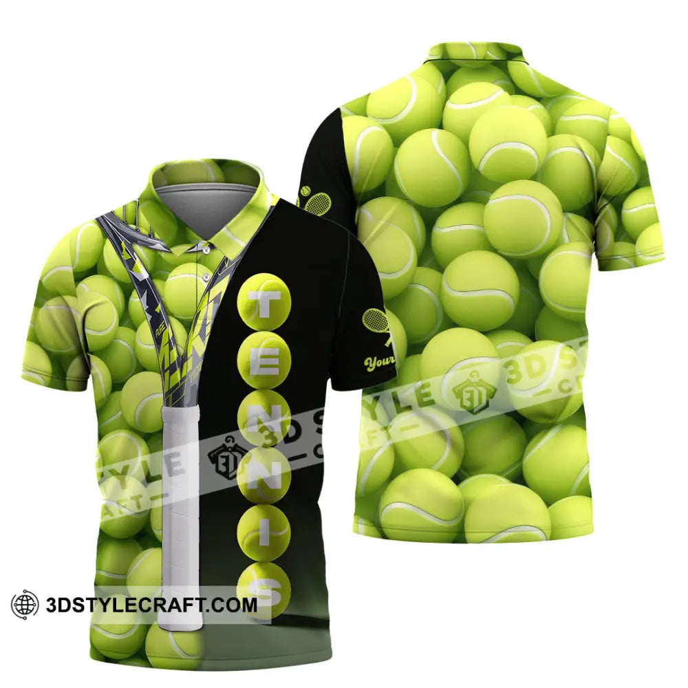 Unisex Shirt - Custom Tennis Ball Tennis Player Sport Shirt Polo Shirt / S T-shirt