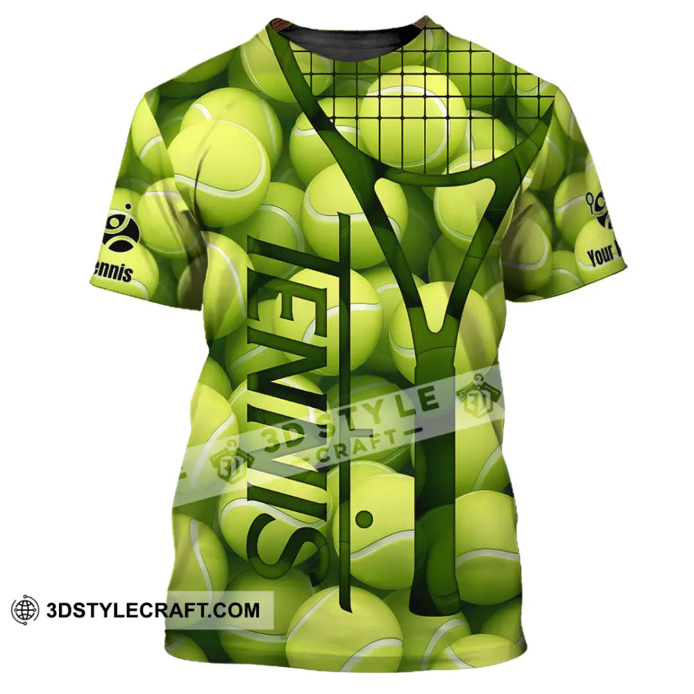 Unisex Shirt - Custom Tennis Ball Tennis Player Sport Shirt T-Shirt / S T-shirt