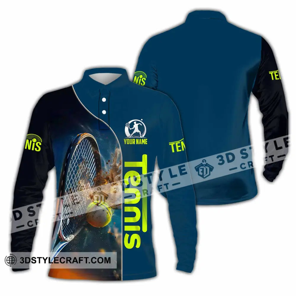 Unisex Shirt - Custom Tennis Shirt Long Sleeve Polo / S T-shirt