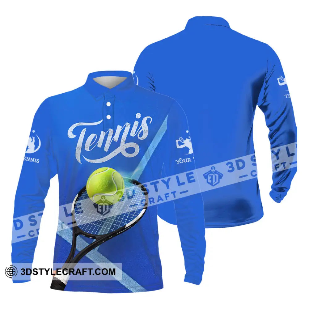 Unisex Shirt - Custom Tennis Shirt Long Sleeve Polo / S T-shirt