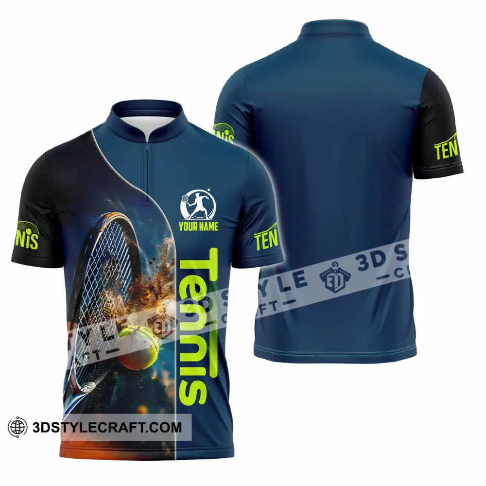 Unisex Shirt - Custom Tennis Shirt Zipper Polo Shirt / S T-shirt