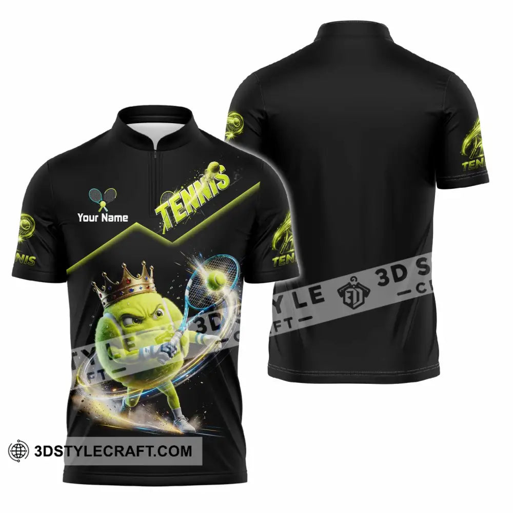 Unisex Shirt - Custom Tennis Shirt - Zipper Polo Shirt / S - T-shirt