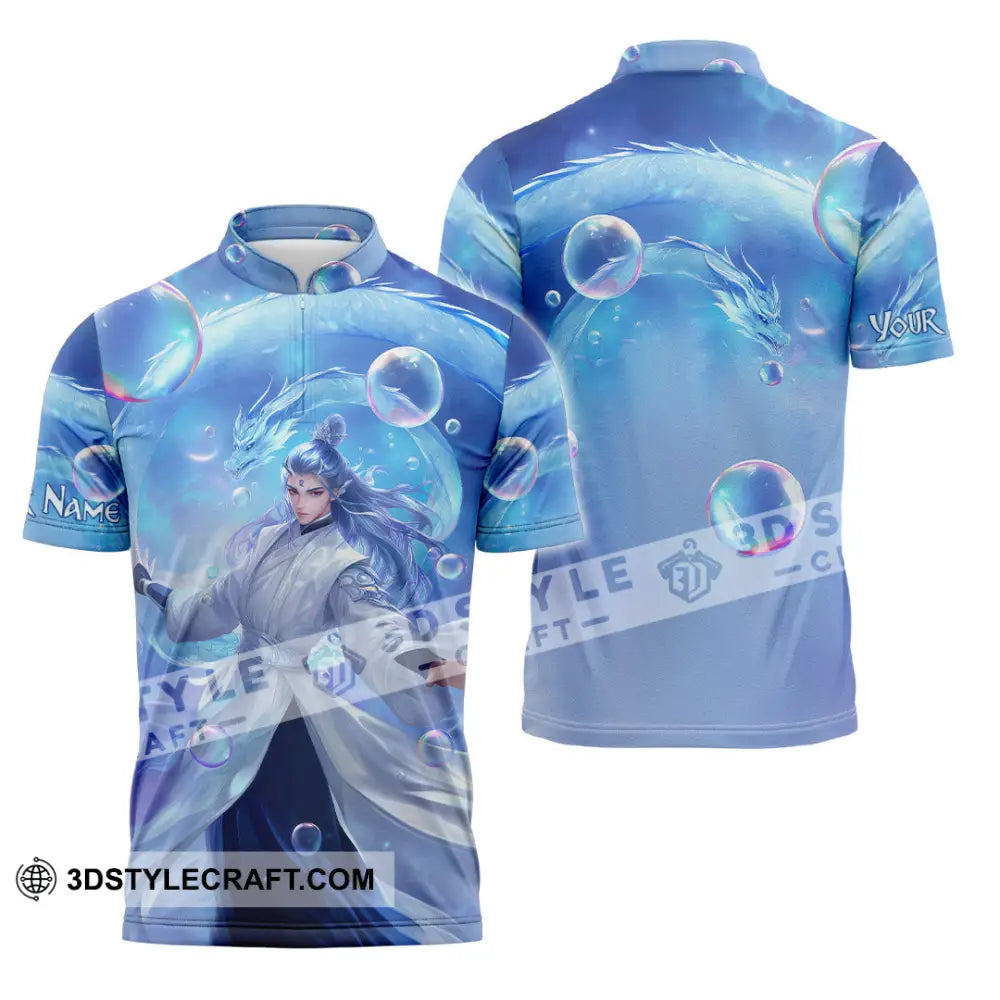 Unisex Shirt - Custom Text Shirt Ao Bing Shirt Zipper Polo Shirt / S T-shirt