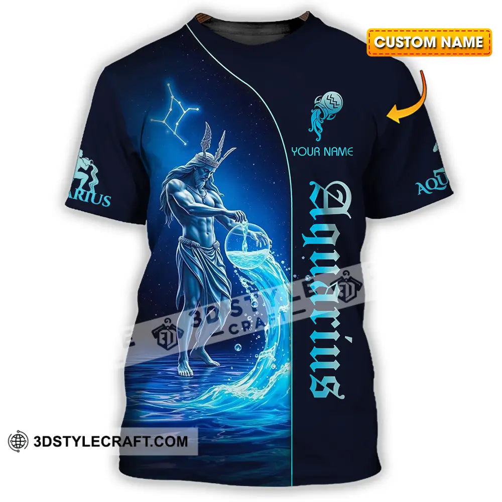 Unisex Shirt - Custom Text Aquarius T-Shirt