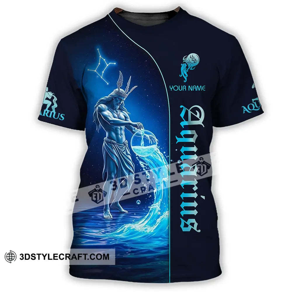 Unisex Shirt - Custom Text Aquarius T-Shirt / S T-Shirt