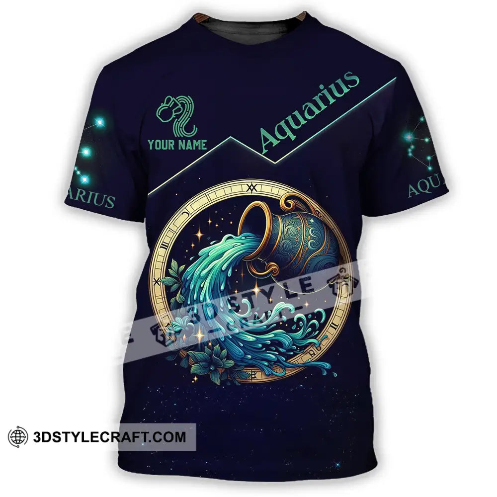 Unisex Shirt - Custom Text Aquarius T-Shirt / S T-Shirt
