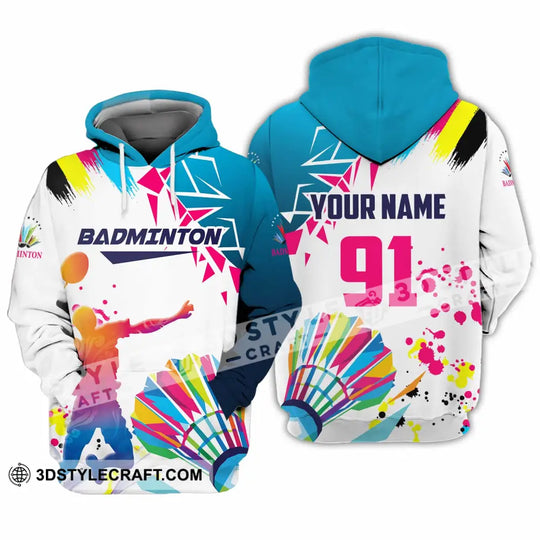 Unisex Shirt - Custom Text Shirt, Badminton style option 3